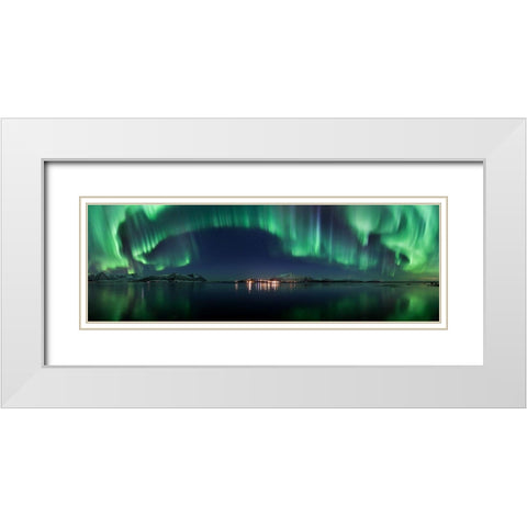 Magical Night White Modern Wood Framed Art Print with Double Matting by Samuelsen, Roy