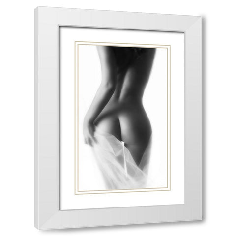 Derriere White Modern Wood Framed Art Print with Double Matting by Naman, David