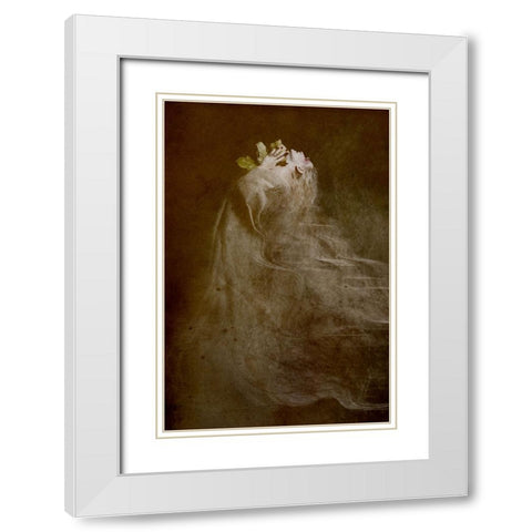 Autumn White Modern Wood Framed Art Print with Double Matting by Mest, Olga