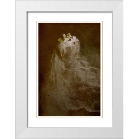 Autumn White Modern Wood Framed Art Print with Double Matting by Mest, Olga
