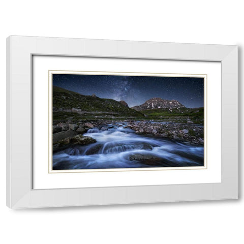 Elements Of Nature White Modern Wood Framed Art Print with Double Matting by Kaddas, Chris