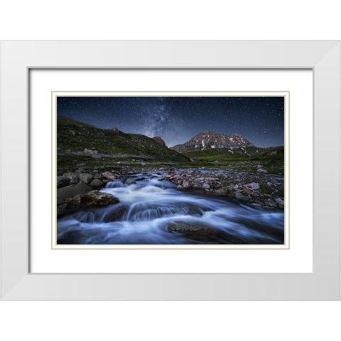 Elements Of Nature White Modern Wood Framed Art Print with Double Matting by Kaddas, Chris