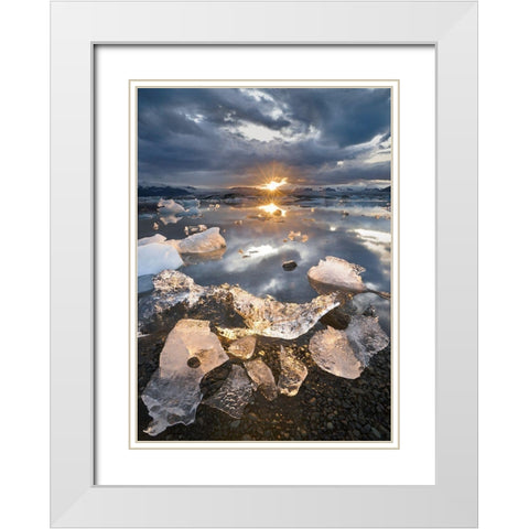 Transmission White Modern Wood Framed Art Print with Double Matting by Wrobel, Karsten