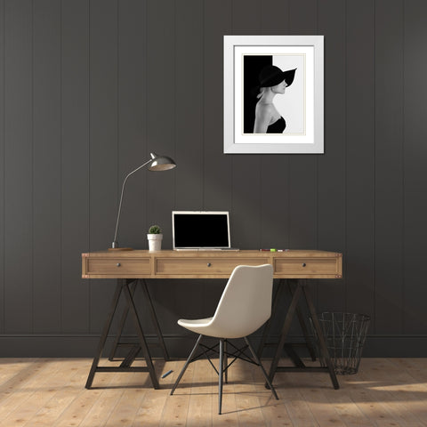 Black White Modern Wood Framed Art Print with Double Matting by Mathiesen, Kent
