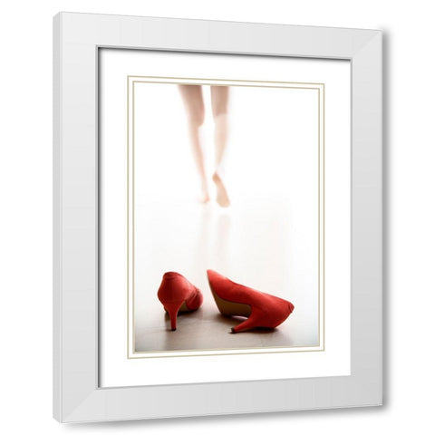 Fashion White Modern Wood Framed Art Print with Double Matting by Williama