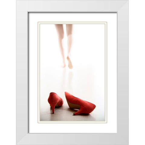 Fashion White Modern Wood Framed Art Print with Double Matting by Williama