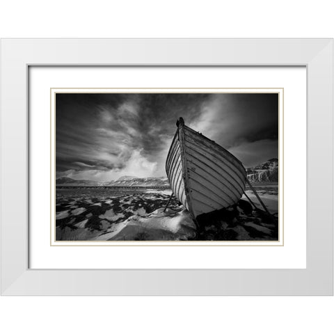 On Dry Land White Modern Wood Framed Art Print with Double Matting by Ingibergsson, Bragi