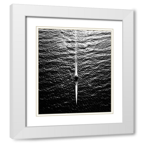 Untitled White Modern Wood Framed Art Print with Double Matting by Hardekopf, Friedhelm