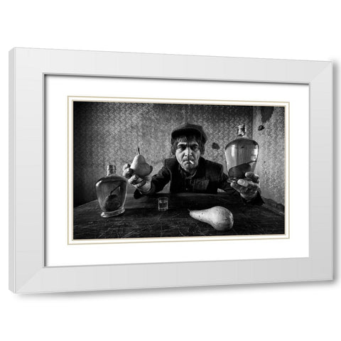 Eat Or Drink? White Modern Wood Framed Art Print with Double Matting by Grobenski, Mario