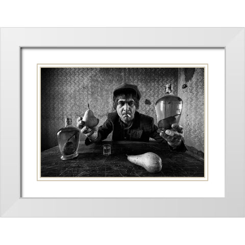 Eat Or Drink? White Modern Wood Framed Art Print with Double Matting by Grobenski, Mario