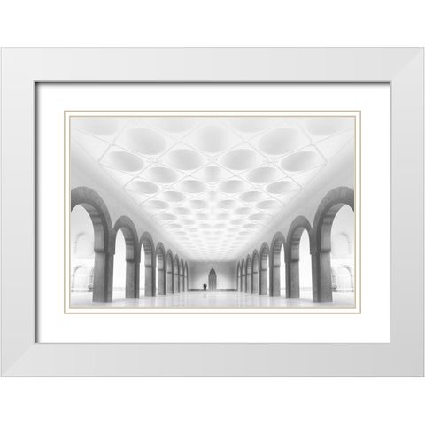 The Museum White Modern Wood Framed Art Print with Double Matting by Buhligaha, Hussain