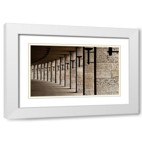 The Torches White Modern Wood Framed Art Print with Double Matting by Lindbergh, Karl-Axel