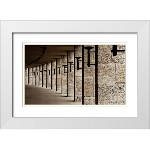 The Torches White Modern Wood Framed Art Print with Double Matting by Lindbergh, Karl-Axel