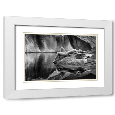 Place Of Dreams White Modern Wood Framed Art Print with Double Matting by Birkhofer, Bruno