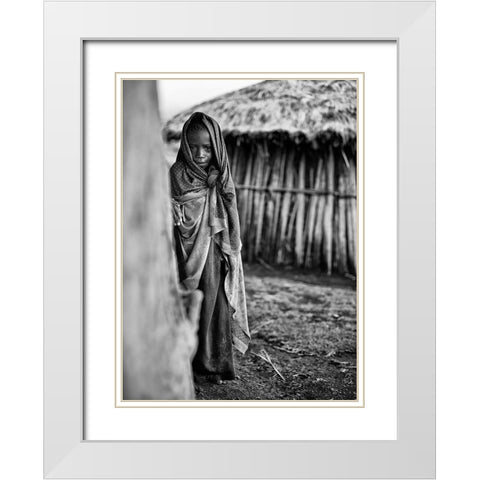 Feeling Like Such A Mess White Modern Wood Framed Art Print with Double Matting by Jovic, Goran