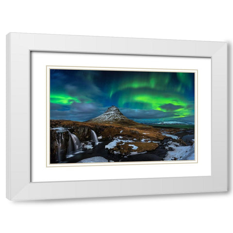 Magic Night White Modern Wood Framed Art Print with Double Matting by Nicholas Roemmelt, Dr.