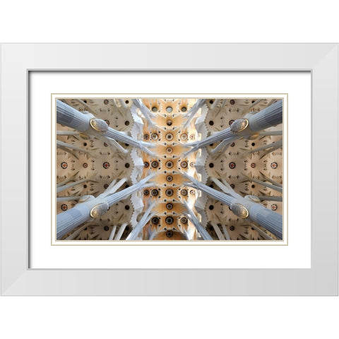 X White Modern Wood Framed Art Print with Double Matting by Koga, Hiroaki