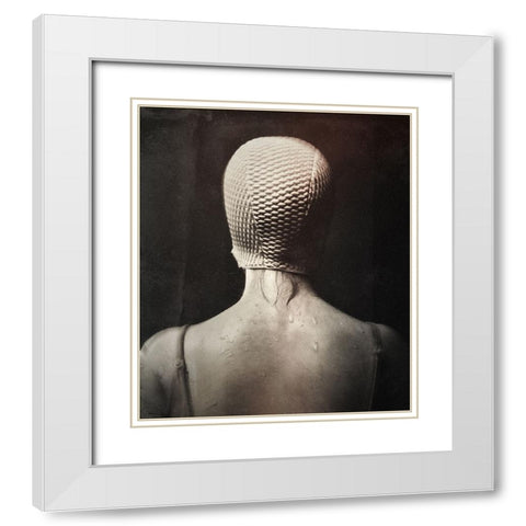 The Wonderful Bath White Modern Wood Framed Art Print with Double Matting by Droste, Holger