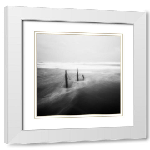 Appesi White Modern Wood Framed Art Print with Double Matting by Della Latta, Massimo