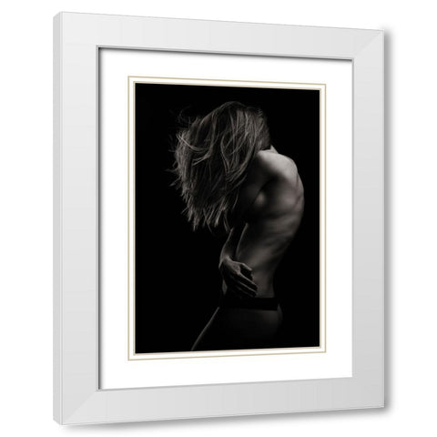 Beauty Or Beast White Modern Wood Framed Art Print with Double Matting by Krystynek MQEP, Martin