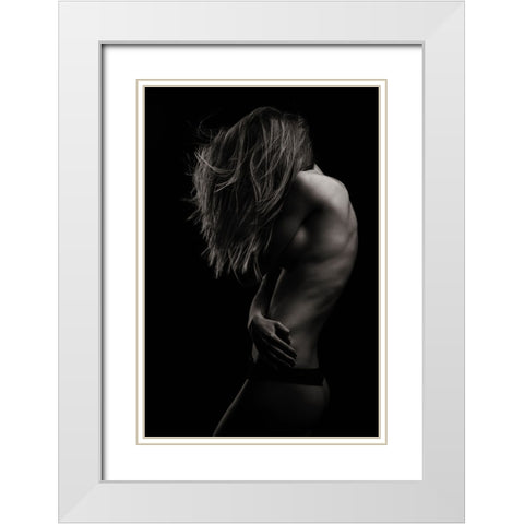 Beauty Or Beast White Modern Wood Framed Art Print with Double Matting by Krystynek MQEP, Martin