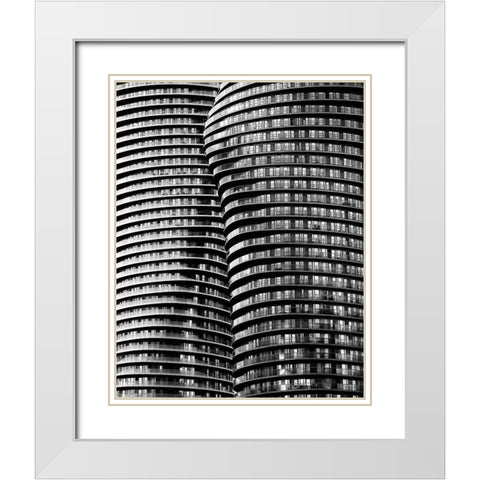 Absolute Towers White Modern Wood Framed Art Print with Double Matting by Shainidze, Roland