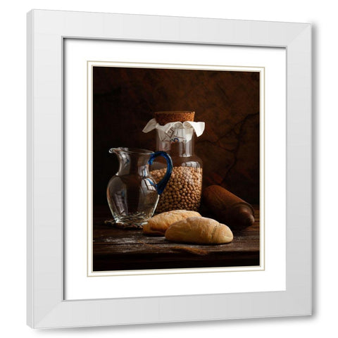 The Simple Life - Italian Breads White Modern Wood Framed Art Print with Double Matting by Laercio, Luiz