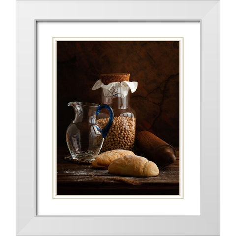 The Simple Life - Italian Breads White Modern Wood Framed Art Print with Double Matting by Laercio, Luiz