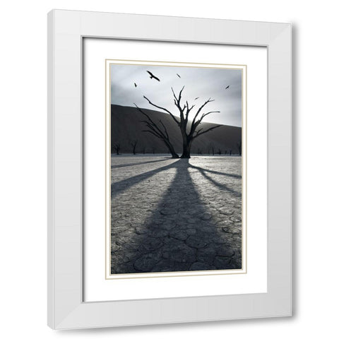 900 Years After White Modern Wood Framed Art Print with Double Matting by Del Grosso, Sebastien