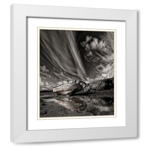 Final Place (Mono) White Modern Wood Framed Art Print with Double Matting by H. Ingibergsson, Torsteinn