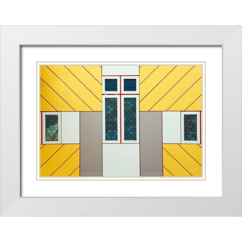 Facade White Modern Wood Framed Art Print with Double Matting by Bartsch, Heidi