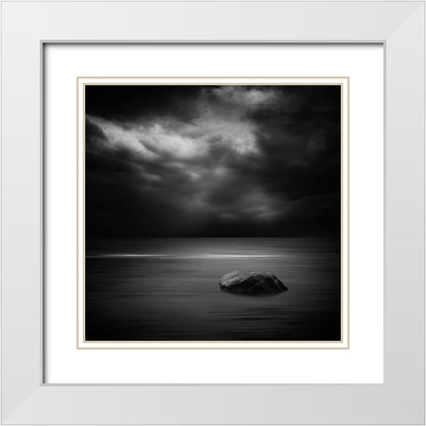 Untitled White Modern Wood Framed Art Print with Double Matting by Kurcens, Kaspars