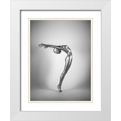 2Light White Modern Wood Framed Art Print with Double Matting by Branicki, Arkadiusz