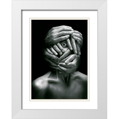 Sensus Videndi White Modern Wood Framed Art Print with Double Matting by Goncharova, Angelina
