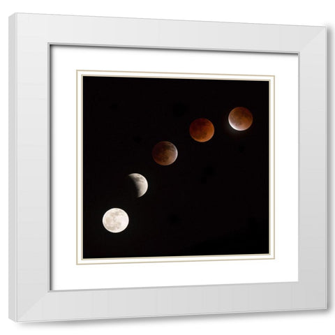 Moon At Play White Modern Wood Framed Art Print with Double Matting by Ianulionoc, Vadim