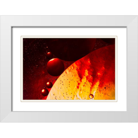 Solar Radiations White Modern Wood Framed Art Print with Double Matting by BRAVIN, Fabien