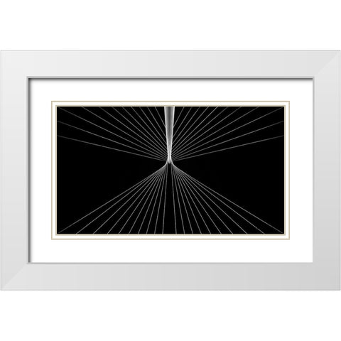 Lute White Modern Wood Framed Art Print with Double Matting by Pixxelpark