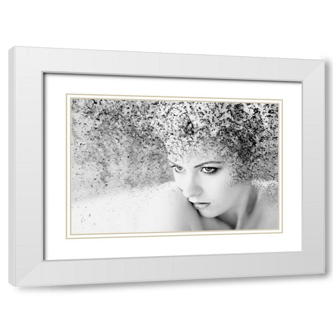 Emerging White Modern Wood Framed Art Print with Double Matting by Brackstone, Mel