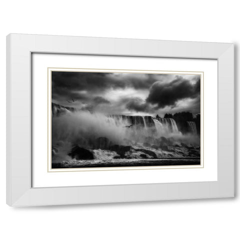 Powerful Splendor White Modern Wood Framed Art Print with Double Matting by Depaepe, Yvette