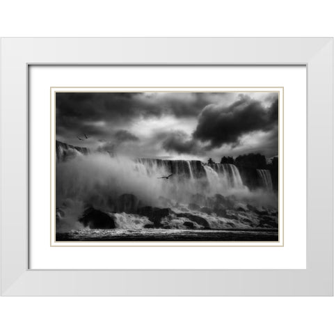 Powerful Splendor White Modern Wood Framed Art Print with Double Matting by Depaepe, Yvette