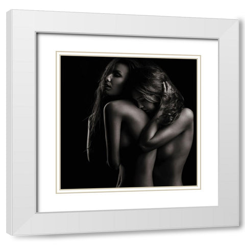 Sensual Beauty White Modern Wood Framed Art Print with Double Matting by Krystynek MQEP, Martin