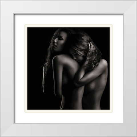 Sensual Beauty White Modern Wood Framed Art Print with Double Matting by Krystynek MQEP, Martin