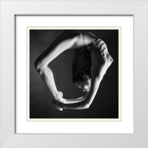 O White Modern Wood Framed Art Print with Double Matting by MagnusPhotos