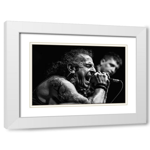 Doing Your Best!!!! White Modern Wood Framed Art Print with Double Matting by Balenzategui, Kike
