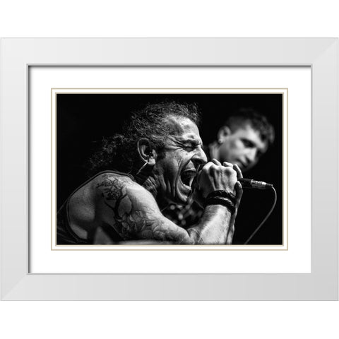 Doing Your Best!!!! White Modern Wood Framed Art Print with Double Matting by Balenzategui, Kike