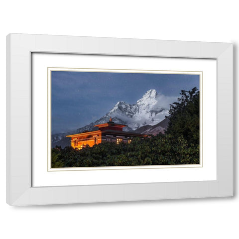 As Night Falls White Modern Wood Framed Art Print with Double Matting by Wrobel, Karsten