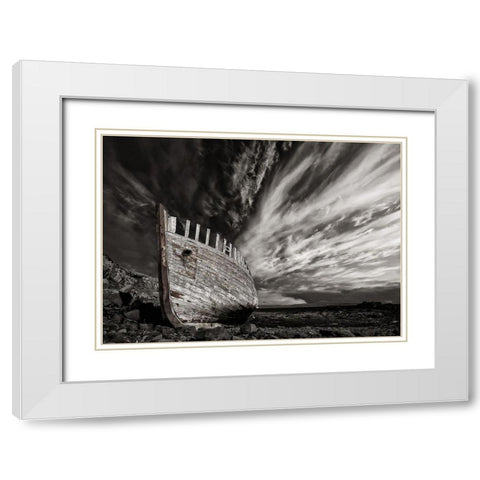 Permanent Place White Modern Wood Framed Art Print with Double Matting by H. Ingibergsson, Torsteinn