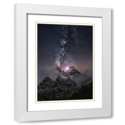 At The Edge Of The World White Modern Wood Framed Art Print with Double Matting by Kaddas, Chris