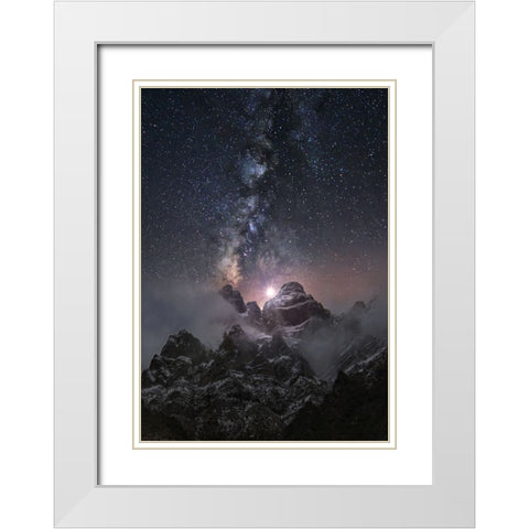 At The Edge Of The World White Modern Wood Framed Art Print with Double Matting by Kaddas, Chris