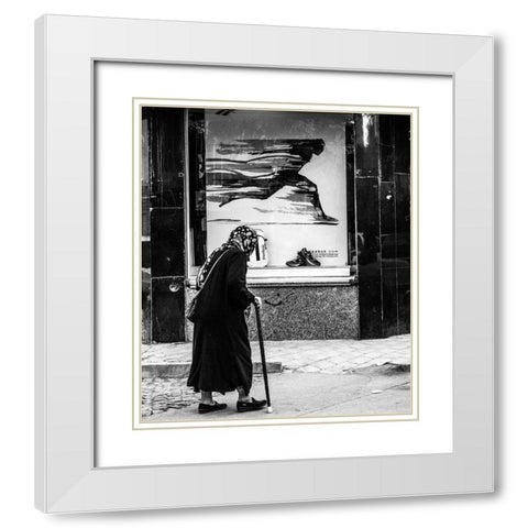 Speed A??A??Up White Modern Wood Framed Art Print with Double Matting by Mousavi, Behnam